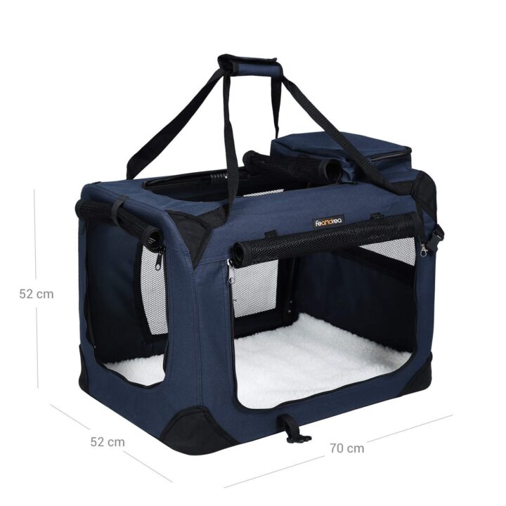 Koerakuut 70.0×52.0x52.0cm sinine, must Kasside transportkorvid ja puurid