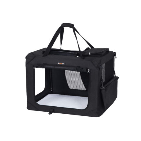Koerakuut 91.0×63.0x63.0cm must Kasside transportkorvid ja puurid