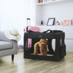 Koerakuut 91.0×63.0x63.0cm must Kasside transportkorvid ja puurid
