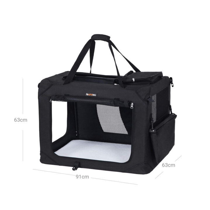 Koerakuut 91.0×63.0x63.0cm must Kasside transportkorvid ja puurid