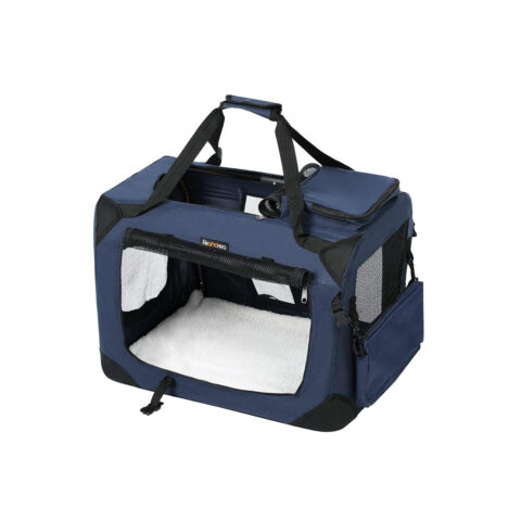 Koerakuut 50.0×35.0x35.0cm sinine, must Kasside transportkorvid ja puurid