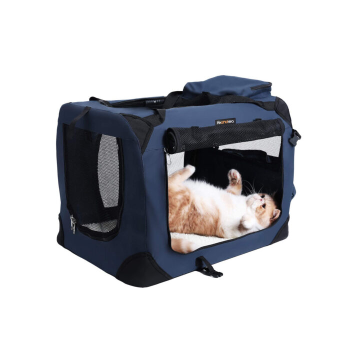 Koerakuut 50.0×35.0x35.0cm sinine, must Kasside transportkorvid ja puurid