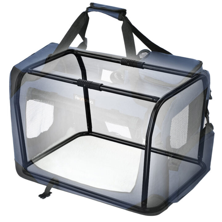 Koerakuut 50.0×35.0x35.0cm sinine, must Kasside transportkorvid ja puurid