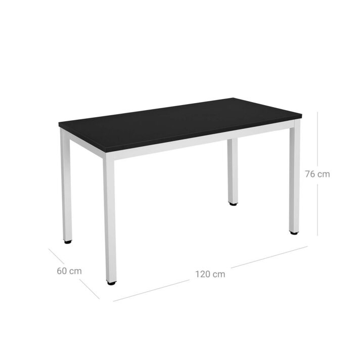 Arvutilaud 120x60x76cm must, valge Arvutilauad