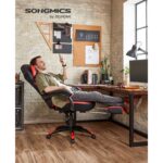 Kontoritool 72.4×69.7x(121-133)cm must, punane/burgundy Kontoritoolid