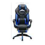 Kontoritool 72.4×69.7x(121-133)cm must,sinine Kontoritoolid