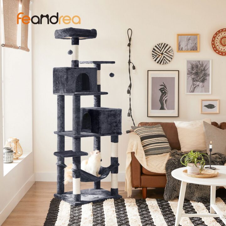 Kassipuu 60x50x184cm hall Kasside kraapimis- ja ronimispuud