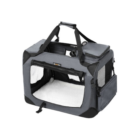 Transportkorv 70.0×52.0x52.0cm hall, must Kasside transportkorvid ja puurid