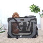 Transportkorv 70.0×52.0x52.0cm hall, must Kasside transportkorvid ja puurid
