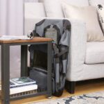 Transportkorv 70.0×52.0x52.0cm hall, must Kasside transportkorvid ja puurid
