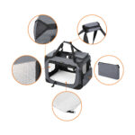Transportkorv 70.0×52.0x52.0cm hall, must Kasside transportkorvid ja puurid