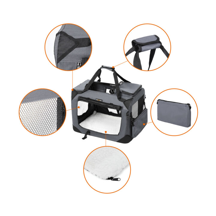 Transportkorv 70.0×52.0x52.0cm hall, must Kasside transportkorvid ja puurid