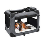 Transportkorv 70.0×52.0x52.0cm hall, must Kasside transportkorvid ja puurid