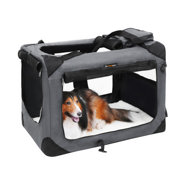 Transportkorv 70.0×52.0x52.0cm hall, must Kasside transportkorvid ja puurid