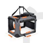 Transportkorv 70.0×52.0x52.0cm hall, must Kasside transportkorvid ja puurid