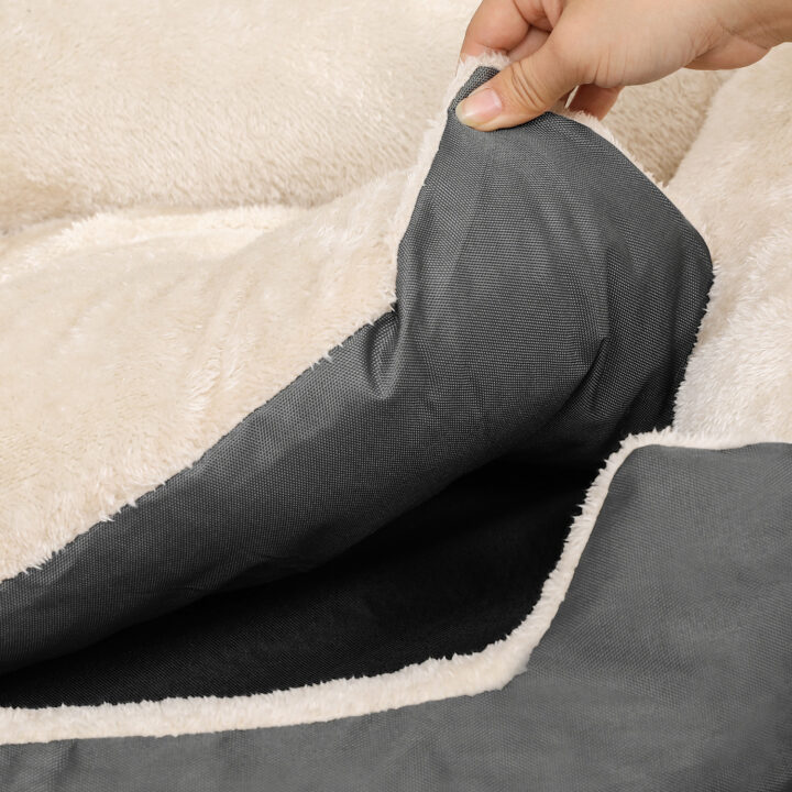 100% polüesterist lemmiklooma voodi 75x58x21cm hall Lemmikloomatarbed