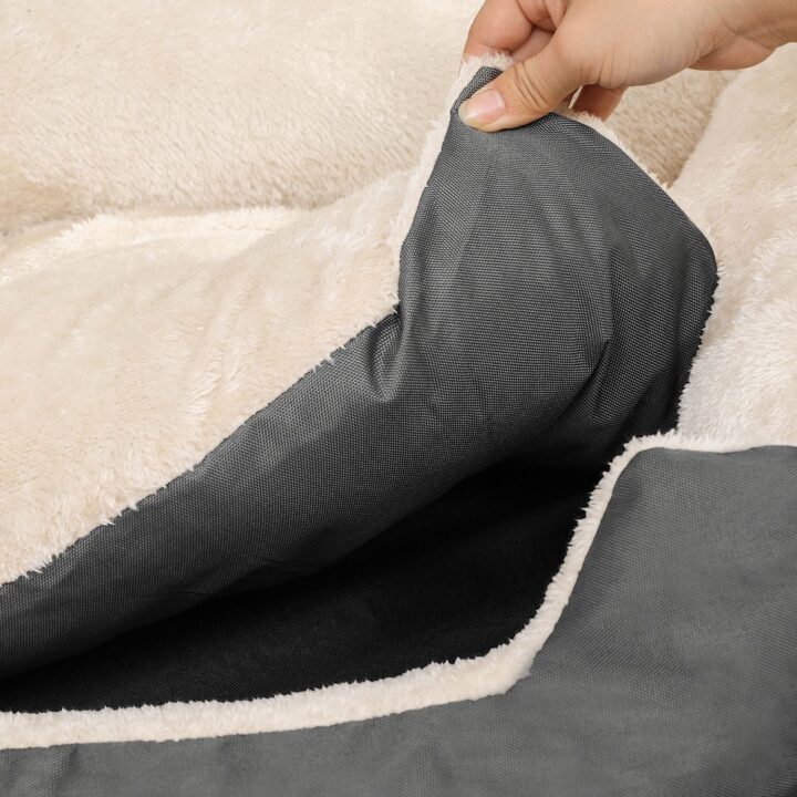 100% polüesterist lemmiklooma voodi 90x70x21cm hall Pesad ja kuudid