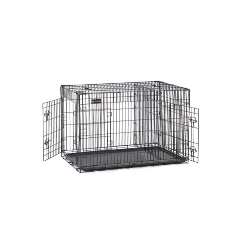 Juhtmetest puurpakid 122×74.5×80.5cm must, must Transportkorvid ja puurid koertele