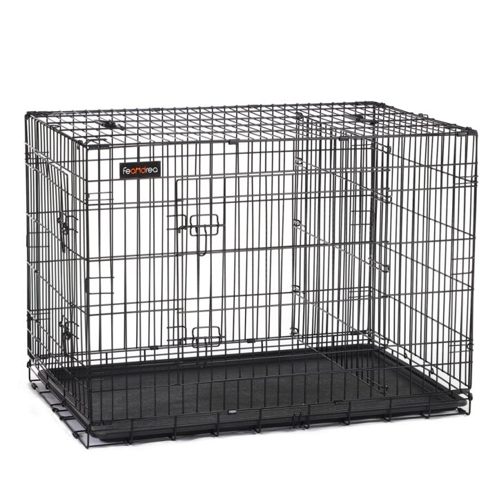 Juhtmetest puurpakid 122×74.5×80.5cm must, must Transportkorvid ja puurid koertele