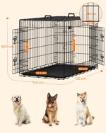 Juhtmetest puurpakid 122×74.5×80.5cm must, must Transportkorvid ja puurid koertele