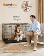 Juhtmetest puurpakid 122×74.5×80.5cm must, must Transportkorvid ja puurid koertele