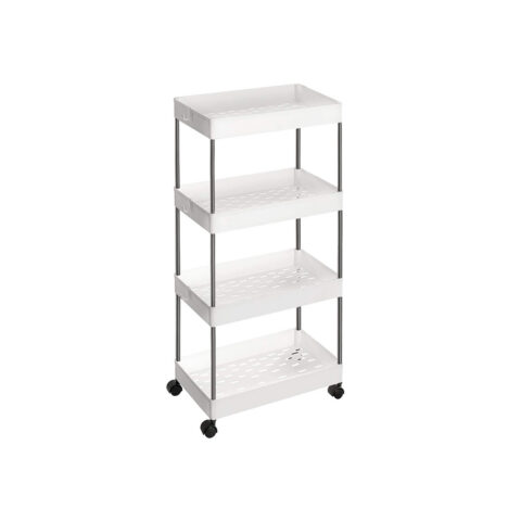 Ratastega riiul 40.3×22.2x86cm valge Köögiriiulid