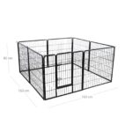 Koeraaedik 240x80x80cm must,must Koeraaedikud