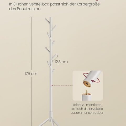Mantliriiul 47x47x175cm Riidestanged