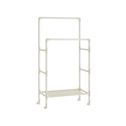 Riidestange 83x44x160cm valge Riiulid