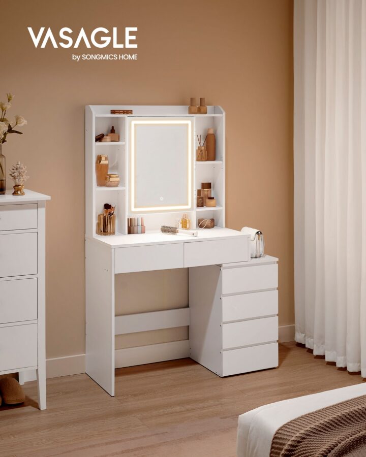Peegliga tualettlaud 97.5x40x145cm Meigilauad