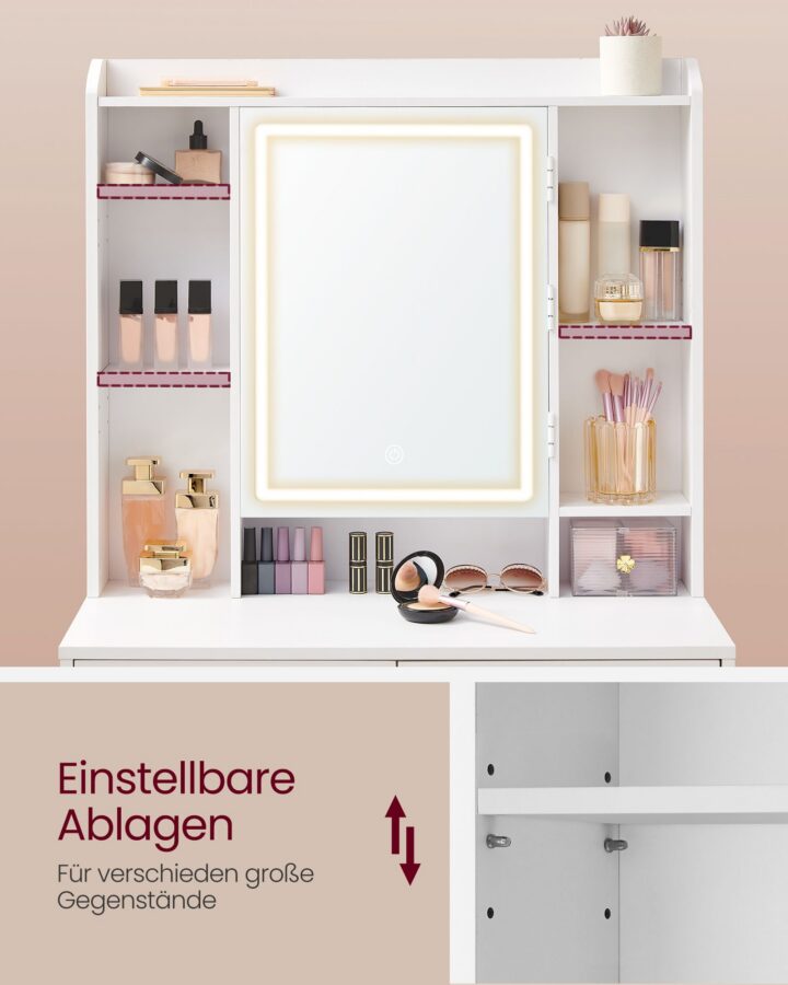 Peegliga tualettlaud 97.5x40x145cm Meigilauad