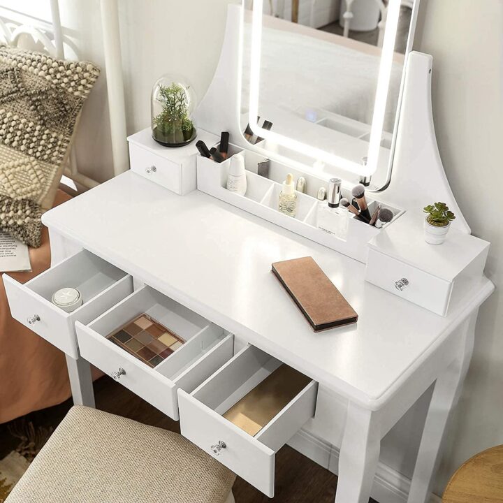 Meigilaud 90x40x137.5cm valge Meigilauad