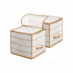 Jõuluehete karp 33.5×33.5x34cm kuld Jõulutekstiil