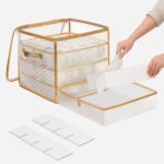 Jõuluehete karp 33.5×33.5x34cm kuld Jõulutekstiil