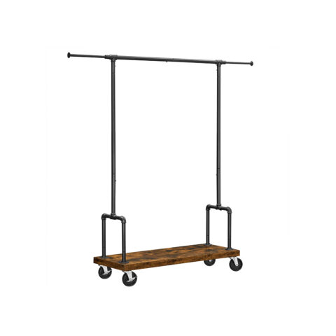Riidepuu 104.5x40x160cm must, retrovärv Riiulid