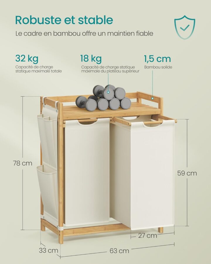 Pesukorv 67.3x33x78cm Pesukorvid ja hoiukastid