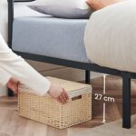 Metallist voodi 198x142x92.5cm must Voodid ilma madratsita