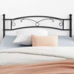 Metallist voodi 198x142x92.5cm must Voodid ilma madratsita
