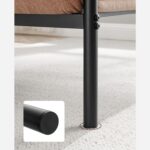 Metallist voodi 198x142x92.5cm must Voodid ilma madratsita