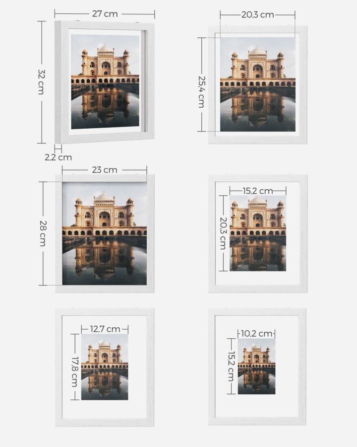 Fotoraam 32x27x2.2cm valge Pildiraamid