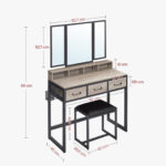 Meigilaud 90x40x140.8cm must, hele elevandiluu Meigilauad
