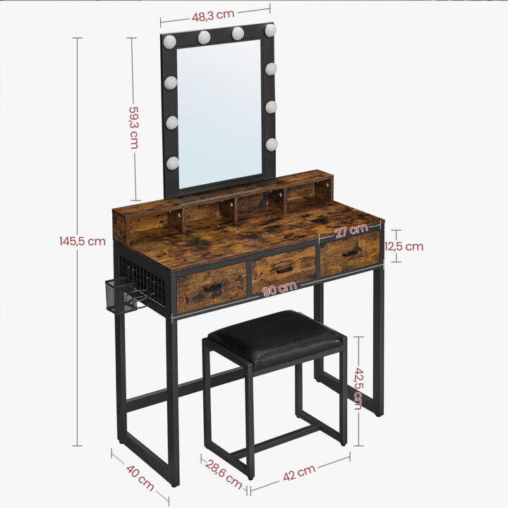 Meigilaud 90x40x145.5cm must Meigilauad