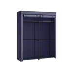 Riidekapp 140x43x174cm tumedsinine Metallist riidepuud