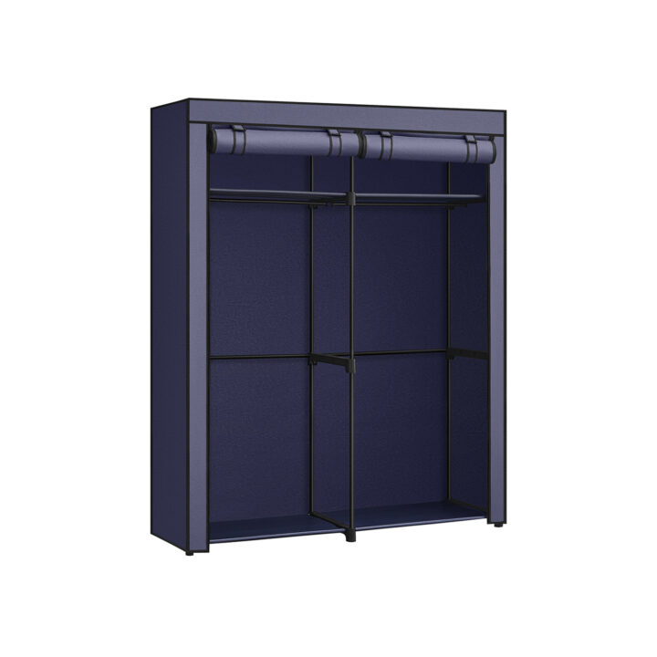 Riidekapp 140x43x174cm tumedsinine Metallist riidepuud