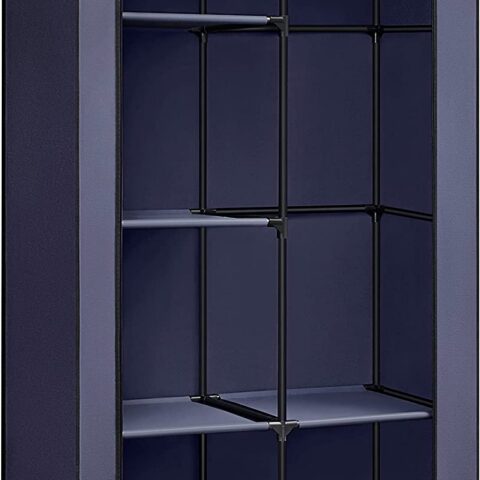 Riidekapp 88x45x168cm tume sinine Riiulid