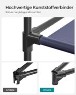 Riidekapp 88x45x168cm tume sinine Riiulid