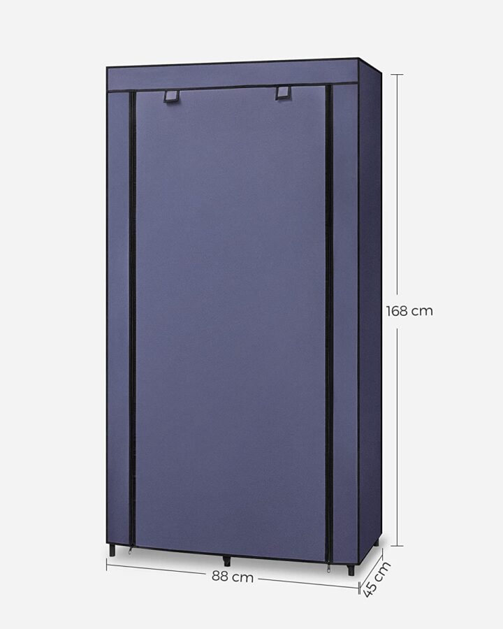 Riidekapp 88x45x168cm tume sinine Riiulid