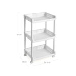 Köögi hoiuriiul 36.5x28x61cm valge Köögiriiulid