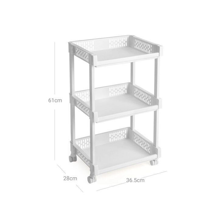 Köögi hoiuriiul 36.5x28x61cm valge Köögiriiulid