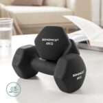 Hantlid 2x4kg 20.5×9.5x9cm musta Hantlid ja jõupingid